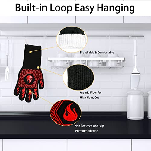 Heat-Resistant BBQ Gloves with Non-Slip Grip