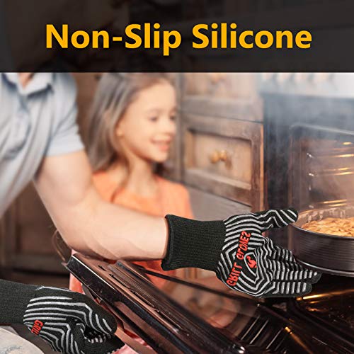 Extreme Heat-Resistant BBQ Gloves with Silicone Grips