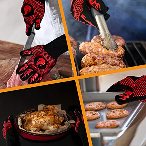 Heat-Resistant BBQ Gloves with Non-Slip Grip