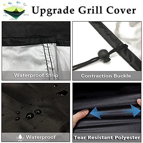 Waterproof 58" BBQ Grill Cover, UV Resistant