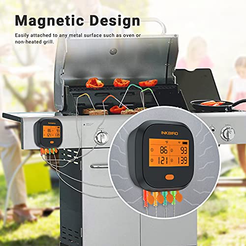 Wireless BBQ Thermometer with 4 Probes & Timer