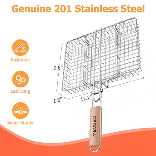 Stainless Steel BBQ Grill Basket for Outdoor Cooking