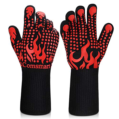 Heat-Resistant BBQ Gloves with Silicone Grip