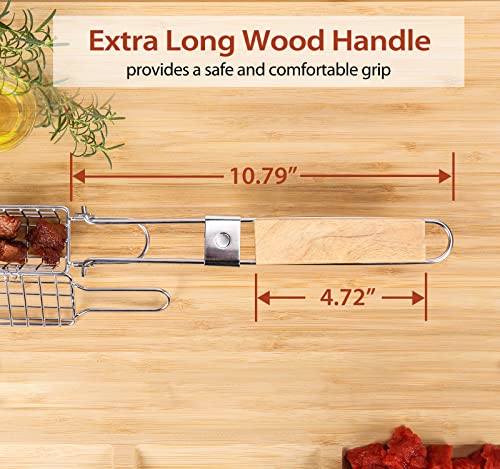 Extra Long Stainless Steel Kabob Baskets