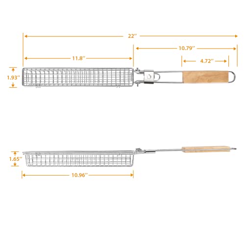 Extra Long Stainless Steel Kabob Baskets