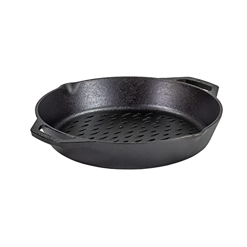 12" Cast Iron Dual Handle Grill Basket