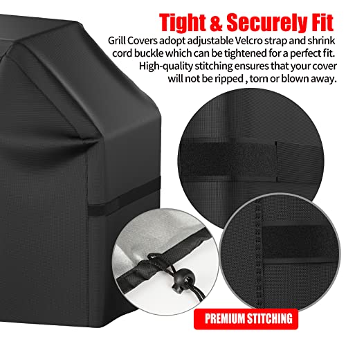 Weatherproof Grill Cover for Various Grills, Black