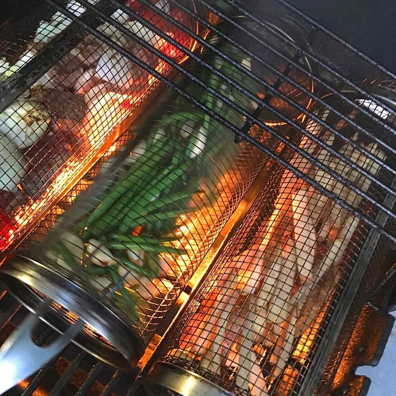 Rolling Grilling Basket Set - 2 Pack