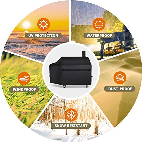 60 Inch Offset Smoker Waterproof BBQ Cover