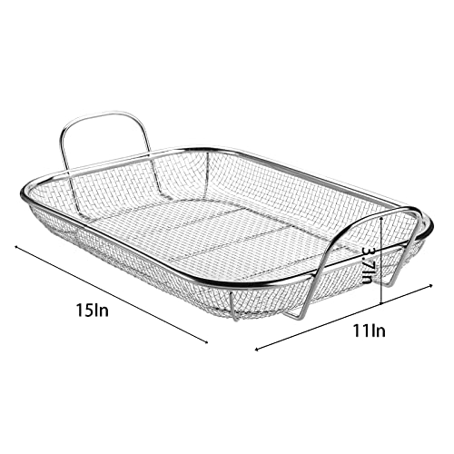 Stainless Steel BBQ Vegetable Basket with Handles