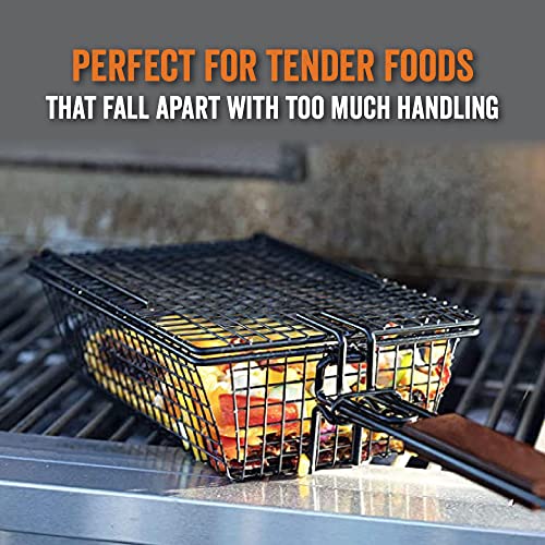 Premium Grilling Basket for Vegetables, Seafood & Meats