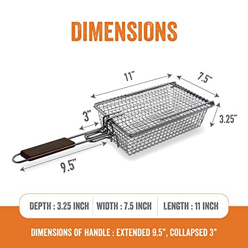 Premium Grilling Basket for Vegetables, Seafood & Meats