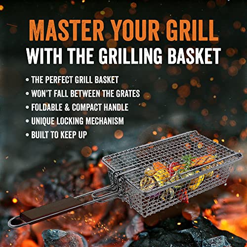 Premium Grilling Basket for Vegetables, Seafood & Meats