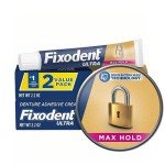 Fixodent Ultra Max Hold Denture Adhesive Twin Pack