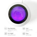 Ultrasonic Retainer Cleaner Cleaning Machine, 44kHz Jewelry Clean Pod 250ML Portable Ultra Sonic Retainer Cleaner for Mouth Guard Denture (Pure Whiteï¼