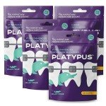 Platypus Orthodontic Flossers for Braces | Ortho Picks for Adults & Kids | Fits Under Arch Wire | Non-Damaging | Encourage Flossing Habits | Floss Teeth in Under Two Minutes (40 Count (Pack of 4))