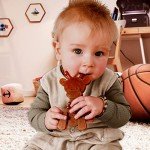 Natural Amber Giraffe Teething Toy for Babies