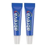 Abreva Cold Sore Treatment 10% Docosanol, 2 Pack