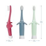 Mint Elephant Toothbrush Set with Strawberry Toothpaste