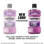 Listerine Total Care Anticavity Fluoride Mouthwash, Kills 99.9% of Germs That Cause Bad Breath and Prevents Cavities, Fresh Mint Flavor, 1L (Pack of 2)