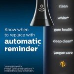 Philips Sonicare Genuine W DiamondClean Toothbrush Heads, 4 Brush Heads, Black, HX6064/95