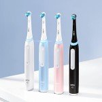 Oral-B iO Deep Clean Rechargeable Electric Powered Toothbrush, White with iO Series 3 Limited, 2 Brush Heads and Travel Case - Pressure Sensor to Protect Gums - 3 Cleaning Settings - 2 Minute Timer