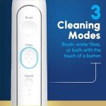 Waterpik Sonic-Fusion 2.0 Professional Flossing Toothbrush, Electric Toothbrush and Water Flosser Combo In One, White SF-04, Packaging May Vary