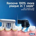 Oral-B iO Deep Clean   Whiten Rechargeable Electric Toothbrush with Visible Pressure Sensor, 2 Minute Timer, 5 Cleaning Settings, 1 iO5 Limited, 3 Toothbrush Heads, Travel Case & Refill Holder, White