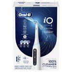 Oral-B iO Deep Clean   Whiten Rechargeable Electric Toothbrush with Visible Pressure Sensor, 2 Minute Timer, 5 Cleaning Settings, 1 iO5 Limited, 3 Toothbrush Heads, Travel Case & Refill Holder, White