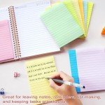 Pastel Lined Sticky Notes - 9 Pack, 4x6 inch