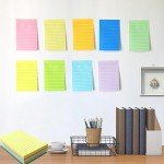 Pastel Lined Sticky Notes - 9 Pack, 4x6 inch