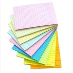 Pastel Lined Sticky Notes - 9 Pack, 4x6 inch