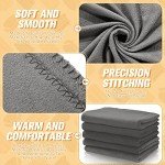15 Pack Soft Polar Fleece Blankets - Gray