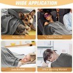15 Pack Soft Polar Fleece Blankets - Gray