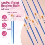 Kids Paint Brushes Set - 126 Pcs Variety Pack