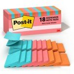 Super Sticky Recycled Notes, 3x3, 18 Pads