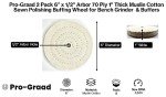 Extra Thick Buffing Wheels for Bench Grinder - 2 Pack