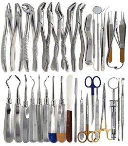 77-Piece Dental Extraction Forceps and Elevators Set