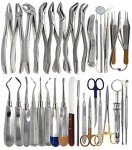 77-Piece Dental Extraction Forceps and Elevators Set