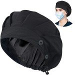 Adjustable Satin Bouffant Caps with Sweatband