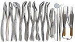 77-Piece Dental Extraction Forceps and Elevators Set