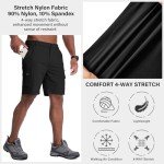 Men's Lightweight Water-Resistant Hiking Shorts - Black