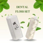 Refillable Dental Floss Dispenser with Mint Waxed Floss