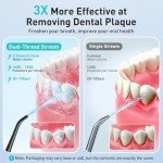 COSLUS Water Dental Flosser Teeth Pick: Portable Cordless Oral Irrigator 300ML Rechargeable Travel Irrigation Cleaner IPX7 Waterproof Electric Waterflosser Flossing Machine for Teeth Cleaning F5020E