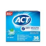 ACT Xylitol Dry Mouth Lozenges, Soothing Mint, 36 Count