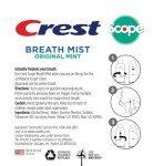 Crest Scope Mint Breath Mist Spray - 4 Pack