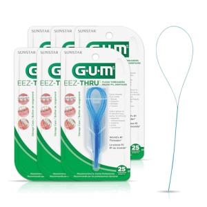 GUM EEZ-Thru Floss Threaders for Braces and Implants