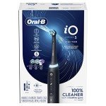 Oral-B iO Deep Clean   Whiten Rechargeable Electric Toothbrush with Visible Pressure Sensor, 2 Minute Timer, 5 Cleaning Settings, 1 iO5 Limited, 3 Toothbrush Heads, Travel Case & Refill Holder, Black