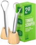 VIVAGO Stainless Steel Tongue Scraper Set