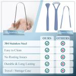 MasterMedi Stainless Steel Tongue Scraper Set